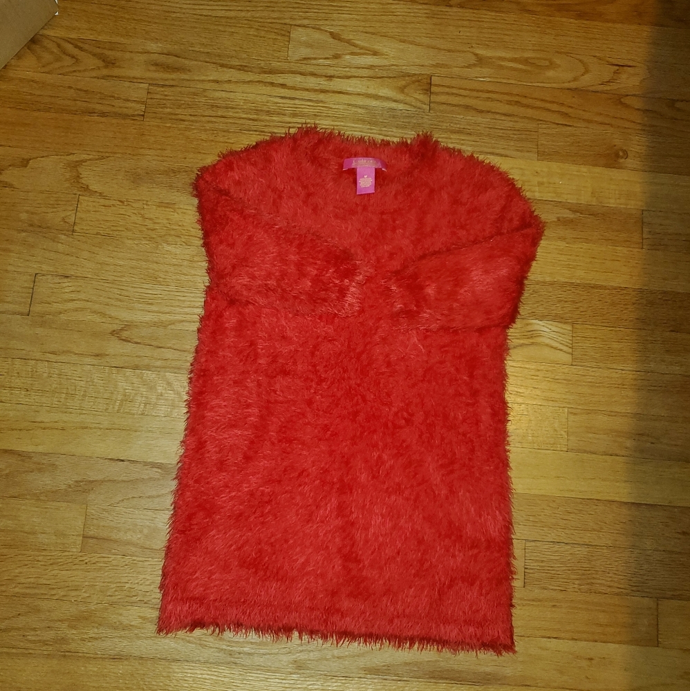 Catherine Malandrino Fuzzy Short Sleeve Sweater